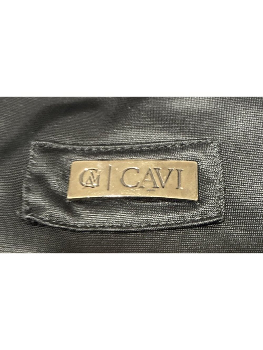 Cavi NYC Satin Track Jacket Mens 2XL Black Gold Zip Streetwear Bomber Coat - Picture 4 of 15